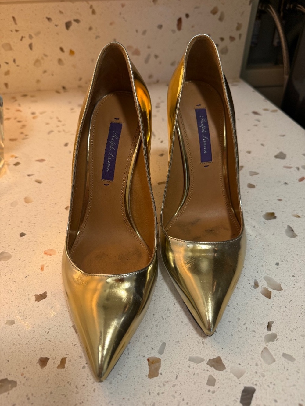 Ralph Lauren Gold Pumps